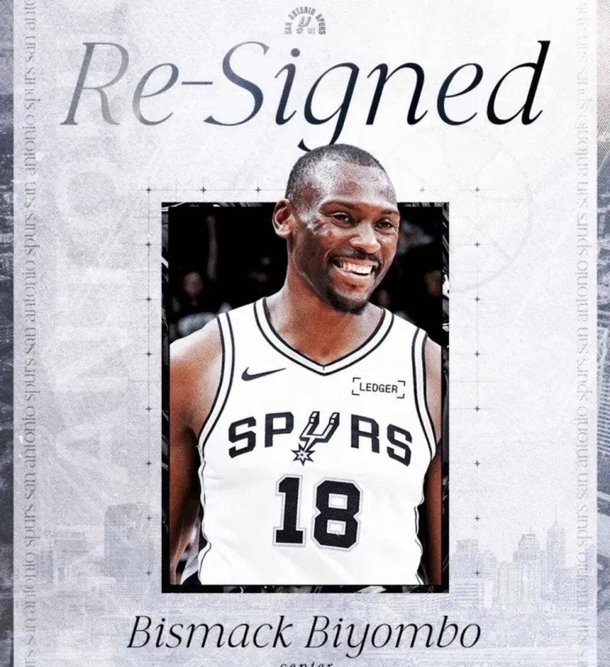 圣安东尼奥马刺再签老将比永博巩固内线实力